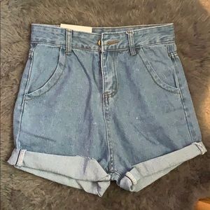 Light Wash Boyfriend Shorts